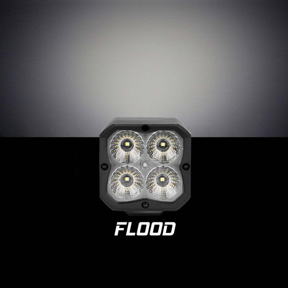 XK Glow XKchrome 20w LED Cube Light w/ RGB Accent Light - Flood Beam