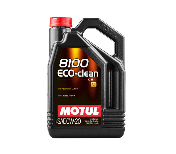 8100 ECO-CLEAN 0W20 Engine Oil (5 Liters) - Motul 108862