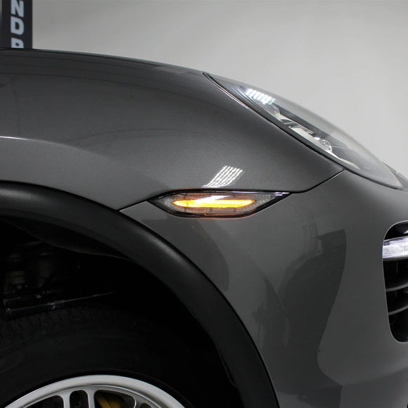 Flat 6 Motorsports - Clear or Smoked LED Side Markers (Cayenne 11-14)