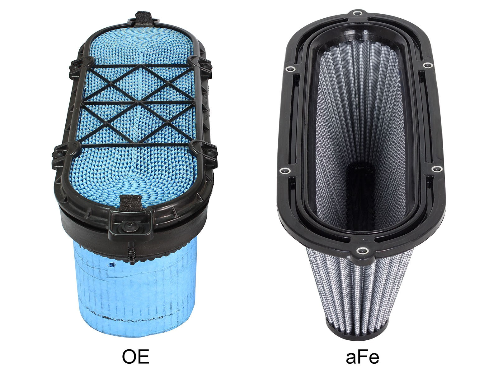 aFe MagnumFLOW Air Filters OER Pro Dry S 08-13 Chevrolet Corvette (C6) 6.2L V8 - 0