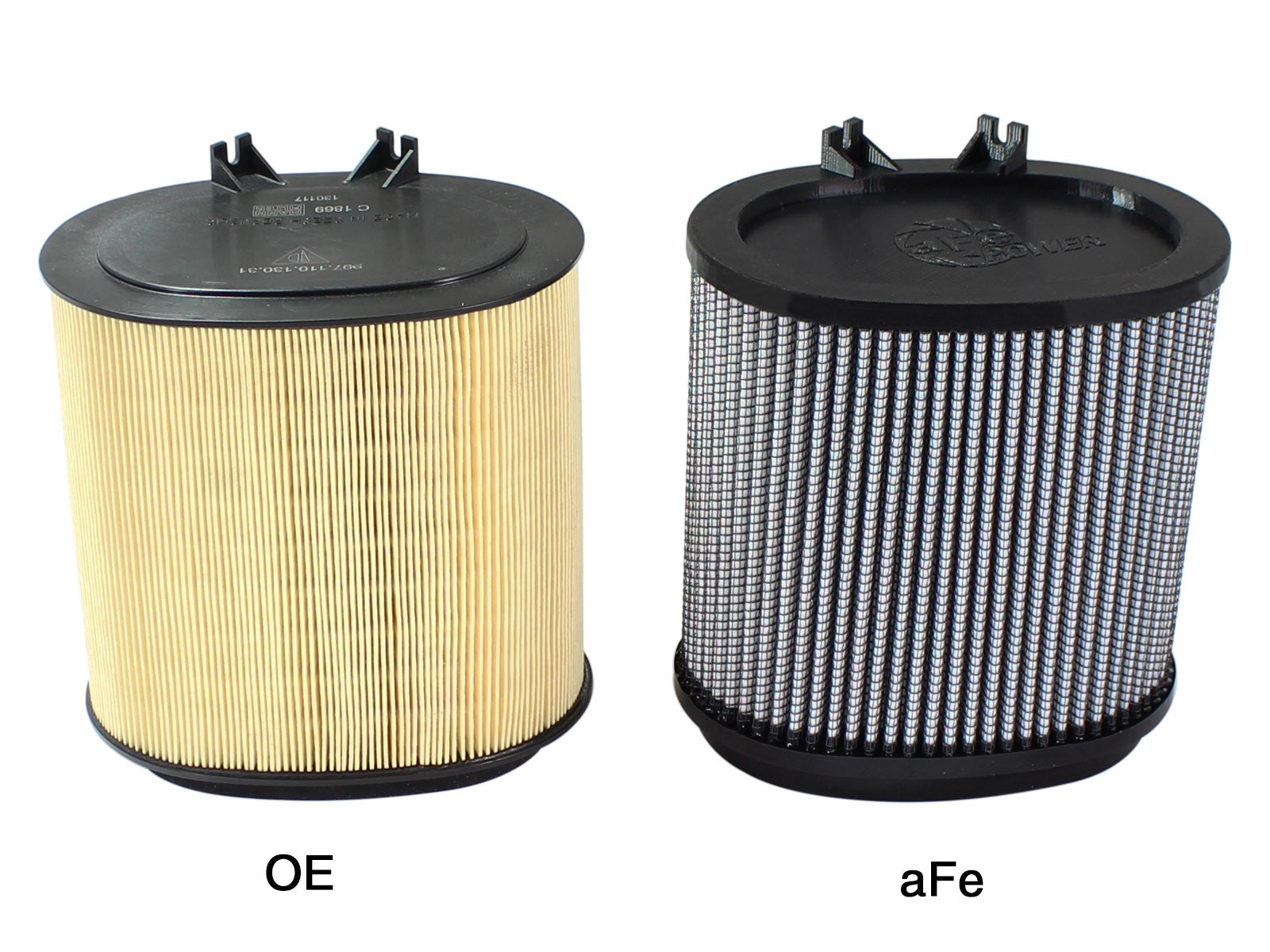 aFe MagnumFLOW OE Replacement Pro DRY S Air Filters 09-12 Porsche 911 (977.2) H6 3.6L/3.8L - 0