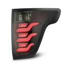 AlphaRex 11-15 Ford Explorer PRO-Series LED Tail Lights Jet Black-2