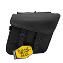 Willie & Max Universal Black Jack Compact Slant Saddlebag Set (12inL x 9.5inH x 5.5 inW) - Black-1