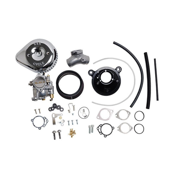 S&S Cycle 84-99 BT Super G Carburetor & Stealth Air Cleaner Kit w/ Chrome Teardrop