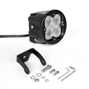 XK Glow Round XKchrome 20w LED Cube Light w/ RGB Accent Kit w/ Controller/Fog Mount- Flood Beam 2pc-1