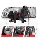ANZO 1998-2005 Chevrolet S-10 Projector Headlights w/ Halo Black-2