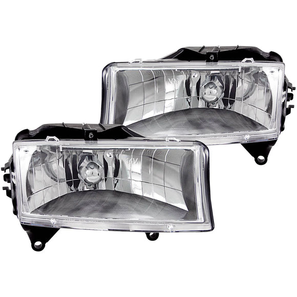 ANZO 1997-2004 Dodge Dakota Crystal Headlights Chrome