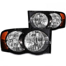 ANZO 2002-2005 Dodge Ram 1500 Crystal Headlights Black-1