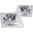ANZO 1992-2006 Ford Econoline Crystal Headlights Chrome-1