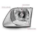 ANZO 1997-2003 Ford F-150 Crystal Headlights Chrome-4