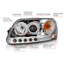 ANZO 1997.5-2003 Ford F-150 Projector Headlights w/ Halo and LED Chrome 1pc-5