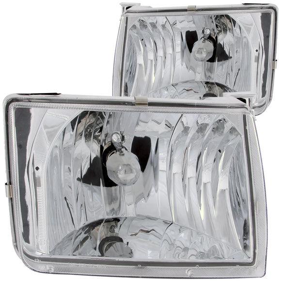ANZO 1998-2000 Nissan Frontier Crystal Headlights Chrome