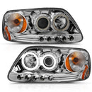 ANZO 1997.5-2003 Ford F-150 Projector Headlights w/ Halo Chrome 1pc-1
