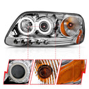 ANZO 1997.5-2003 Ford F-150 Projector Headlights w/ Halo Chrome 1pc-4