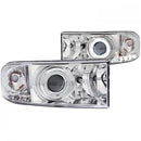 ANZO 1994-2001 Dodge Ram Projector Headlights w/ Halo Chrome-1