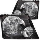 ANZO 2002-2005 Ford Explorer Crystal Headlights Black-1