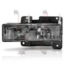 ANZO 1988-1998 Chevrolet C1500 Crystal Headlights w/ Smoke Lens-4