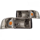 ANZO 1994-2001 Dodge Ram Crystal Headlights Chrome-1