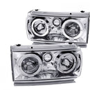 ANZO 1991-1994 Toyota Land Cruiser Crystal Headlights w/ Halo Chrome-1