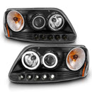 ANZO 1997-2003 Ford F-150 Projector Headlights w/ Halo Black (CCFL)-1