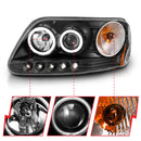 ANZO 1997-2003 Ford F-150 Projector Headlights w/ Halo Black (CCFL)-4