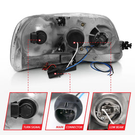 ANZO 1997-2003 Ford F-150 Projector Headlights w/ Halo Black (CCFL) - 0
