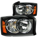 ANZO 2005-2006 Dodge Dakota Crystal Headlights Black-1