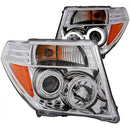 ANZO 2005-2008 Nissan Frontier Projector Headlights w/ Halo Chrome-1
