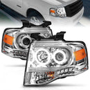 ANZO 2007-2014 Ford Expedition Projector Headlights Chrome-1