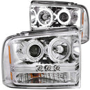 ANZO 2005-2007 Ford Excursion Projector Headlights w/ Halo Chrome w/ LED Strip (CCFL) 1pc-1