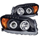 ANZO 2006-2008 Toyota Rav4 Projector Headlights w/ Halo Black-1