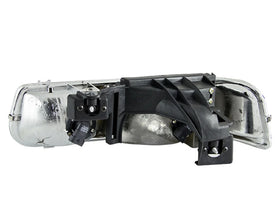 ANZO 1999-2002 Chevrolet Silverado 1500 Crystal Headlights Black - 0