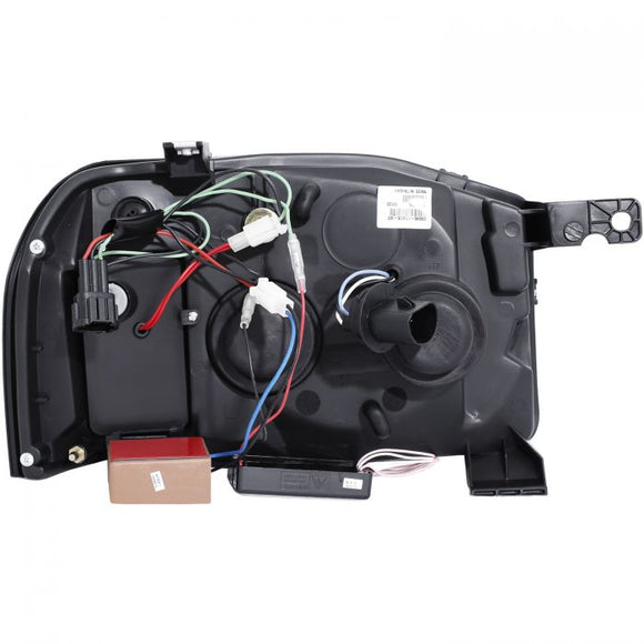 ANZO 2001-2004 Nissan Frontier Projector Headlights w/ Halo Black (CCFL)