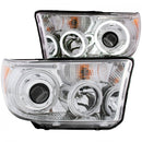 ANZO 2007-2013 Toyota Tundra Projector Headlights w/ Halo Chrome (CCFL)-1