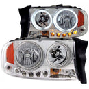 ANZO Projector Headlights With Halo Chrome 97-04 Dodge Dakota-1