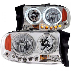 ANZO Projector Headlights With Halo Chrome 97-04 Dodge Dakota
