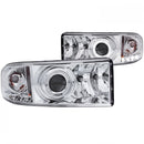ANZO 1994-2001 Dodge Ram Projector Headlights w/ Halo Chrome-1