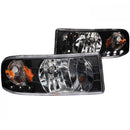 ANZO 1994-2001 Dodge Ram Crystal Headlights Black w/ LED-1