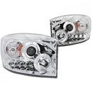 ANZO 2006-2008 Dodge Ram 1500 Projector Headlights w/ Halo Chrome-1