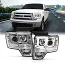 ANZO 2009-2014 Ford F-150 Projector Headlights w/ U-Bar Chrome-1