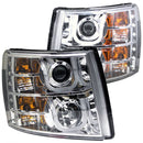 ANZO 2007-2013 Chevrolet Silverado 1500 Projector Headlights w/ U-Bar Chrome-1