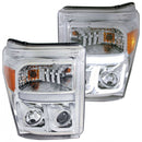 ANZO 2011-2015 Ford F-250 Projector Headlights w/ U-Bar Chrome-1