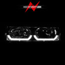 ANZO 1988-1998 Chevrolet C1500 Crystal Headlights Chrome w/ Low - Brow-3