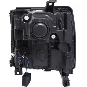 ANZO 16-17 Chevy Silverado 1500 Projector Headlights Plank Style Design Chrome w/ Amber - 0