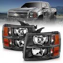ANZO 2007-2013 Chevrolet Silverado Crystal Headlights Black-1