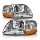 ANZO 1997-2003 Ford F-150 Crystal Headlight G2 Clear With Parking Light-1