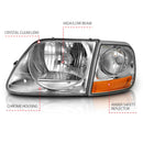 ANZO 1997-2003 Ford F-150 Crystal Headlight G2 Clear With Parking Light-2