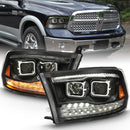 ANZO 2009-2018 Dodge Ram 1500 Projector H.L. Switchback Black Amber-1