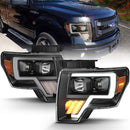 ANZO 2009-2014 Ford F-150 Projector Light Bar G4 H.L. Black Amber-1