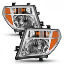 ANZO 2005-2008 Nissan Pathfinder Crystal Headlight Chrome Amber (OE Replacement)-1